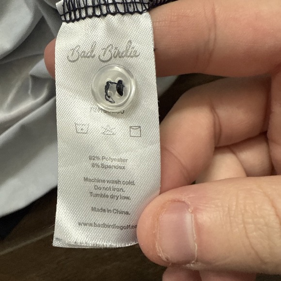 Bad Birdie Golf Polo Shirt Men's Large Floral Black Performance - Picture 7 of 8